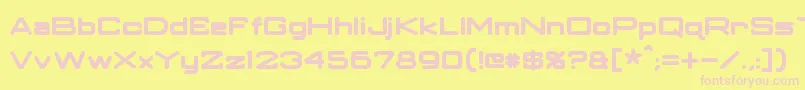 ClassicRobotBold Font – Pink Fonts on Yellow Background