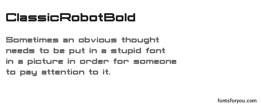 ClassicRobotBold (98240) フォントのレビュー