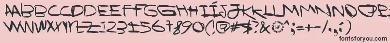 IWannaBeYourDog Font – Black Fonts on Pink Background