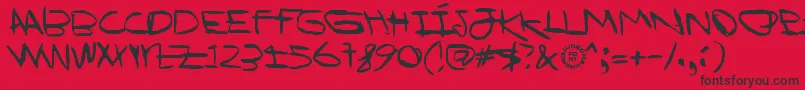 IWannaBeYourDog Font – Black Fonts on Red Background