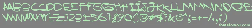 fuente IWannaBeYourDog – Fuentes Verdes Sobre Fondo Gris