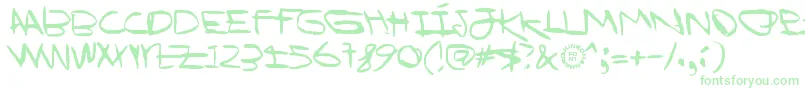 IWannaBeYourDog Font – Green Fonts on White Background
