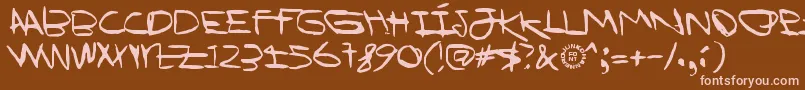 fuente IWannaBeYourDog – Fuentes Rosadas Sobre Fondo Marrón