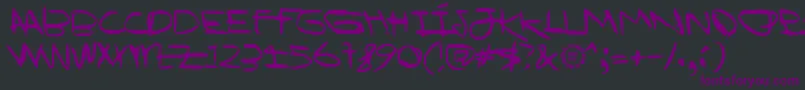 IWannaBeYourDog Font – Purple Fonts on Black Background