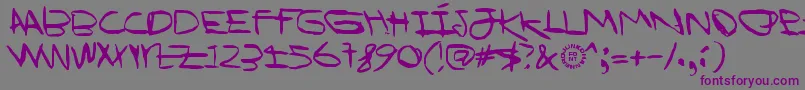 IWannaBeYourDog Font – Purple Fonts on Gray Background