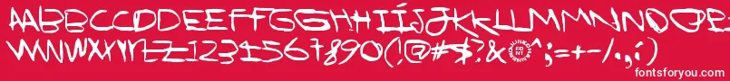 IWannaBeYourDog Font – White Fonts on Red Background