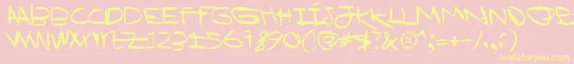 IWannaBeYourDog Font – Yellow Fonts on Pink Background