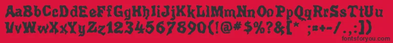 Poultrygeist Font – Black Fonts on Red Background