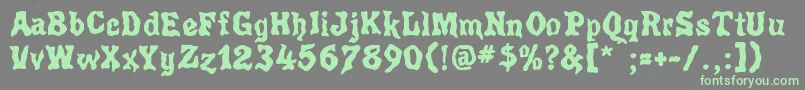 Poultrygeist Font – Green Fonts on Gray Background
