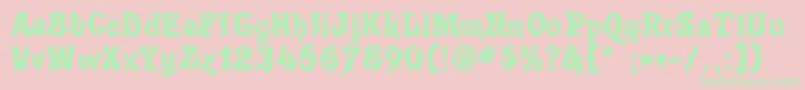 Poultrygeist Font – Green Fonts on Pink Background
