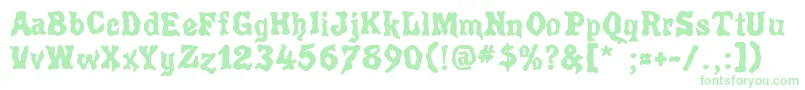 Poultrygeist Font – Green Fonts on White Background