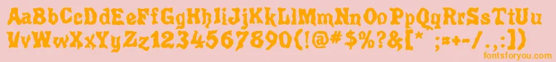 Poultrygeist Font – Orange Fonts on Pink Background