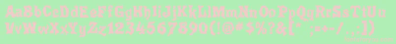 Poultrygeist Font – Pink Fonts on Green Background