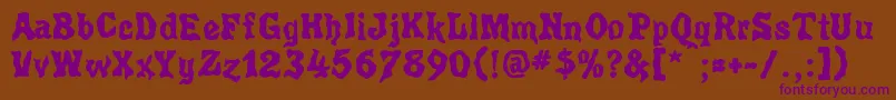 Poultrygeist Font – Purple Fonts on Brown Background