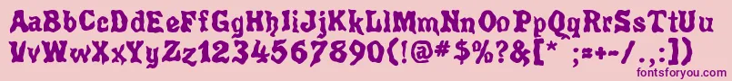 Poultrygeist Font – Purple Fonts on Pink Background