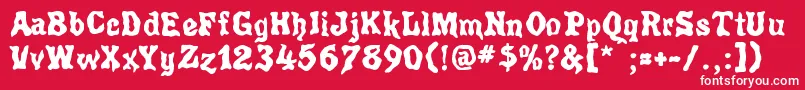 Poultrygeist Font – White Fonts on Red Background