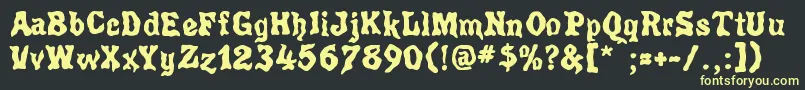 Poultrygeist Font – Yellow Fonts on Black Background