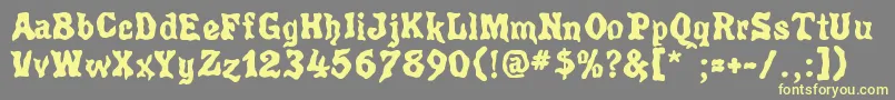 Poultrygeist Font – Yellow Fonts on Gray Background