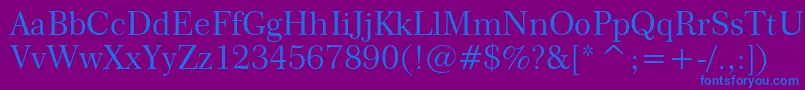 Century751Bt Font – Blue Fonts on Purple Background