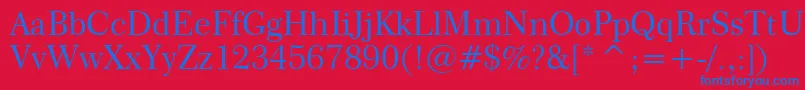 Century751Bt Font – Blue Fonts on Red Background