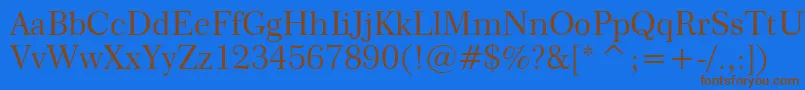 Century751Bt Font – Brown Fonts on Blue Background