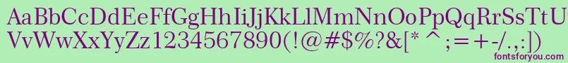 Century751Bt Font – Purple Fonts on Green Background