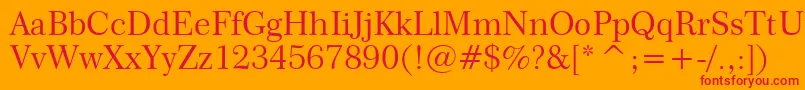 Century751Bt Font – Red Fonts on Orange Background