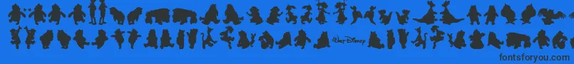 Winnie Font – Black Fonts on Blue Background
