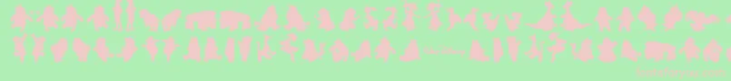 Winnie Font – Pink Fonts on Green Background