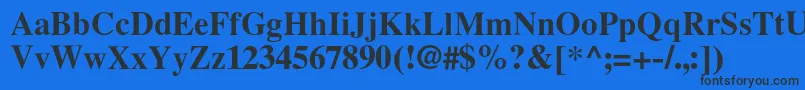 LatinskijcBold Font – Black Fonts on Blue Background