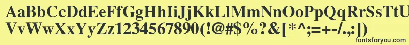 LatinskijcBold Font – Black Fonts on Yellow Background