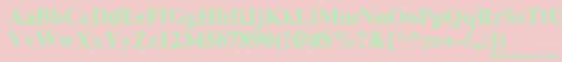 LatinskijcBold Font – Green Fonts on Pink Background