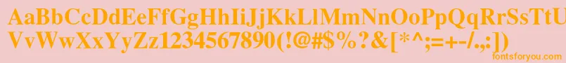 LatinskijcBold Font – Orange Fonts on Pink Background