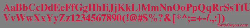 LatinskijcBold Font – Red Fonts on Gray Background