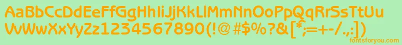 B691SansBold Font – Orange Fonts on Green Background