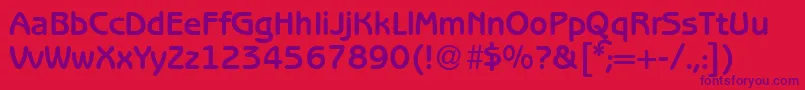 B691SansBold Font – Purple Fonts on Red Background