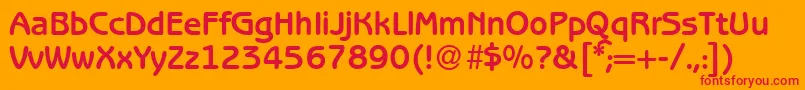 B691SansBold Font – Red Fonts on Orange Background