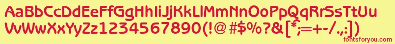 B691SansBold Font – Red Fonts on Yellow Background