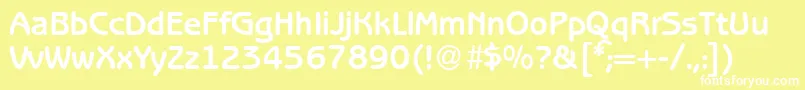 B691SansBold Font – White Fonts on Yellow Background