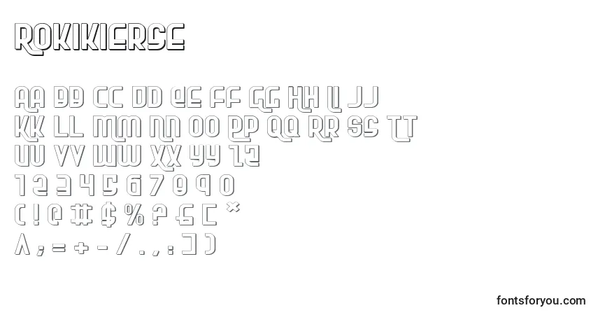 Czcionka Rokikierse – alfabet, cyfry, specjalne znaki