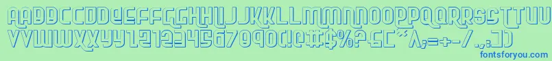 Rokikierse Font – Blue Fonts on Green Background