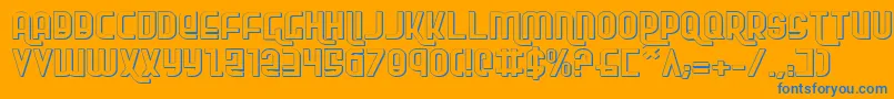 Rokikierse-fontti – siniset fontit oranssilla taustalla