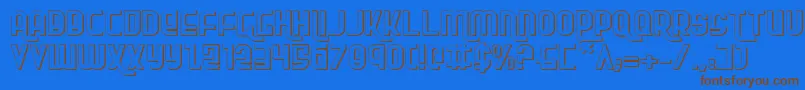 Rokikierse Font – Brown Fonts on Blue Background