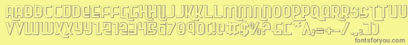 Шрифт Rokikierse – серые шрифты на жёлтом фоне