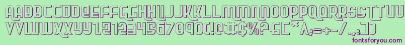 Rokikierse Font – Purple Fonts on Green Background