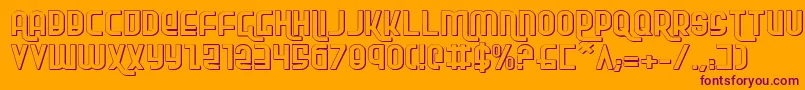 Rokikierse Font – Purple Fonts on Orange Background