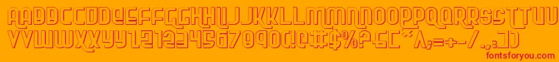 Rokikierse Font – Red Fonts on Orange Background