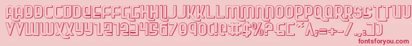 フォントRokikierse – ピンクの背景に赤い文字