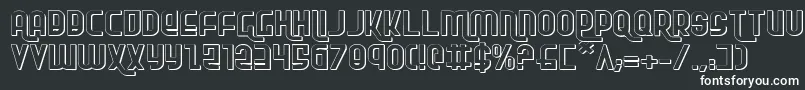 Шрифт Rokikierse – белые шрифты на чёрном фоне