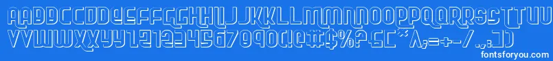 Rokikierse Font – White Fonts on Blue Background
